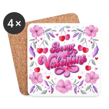 Be My Valentine - Coasters (set of 4) - white - Front