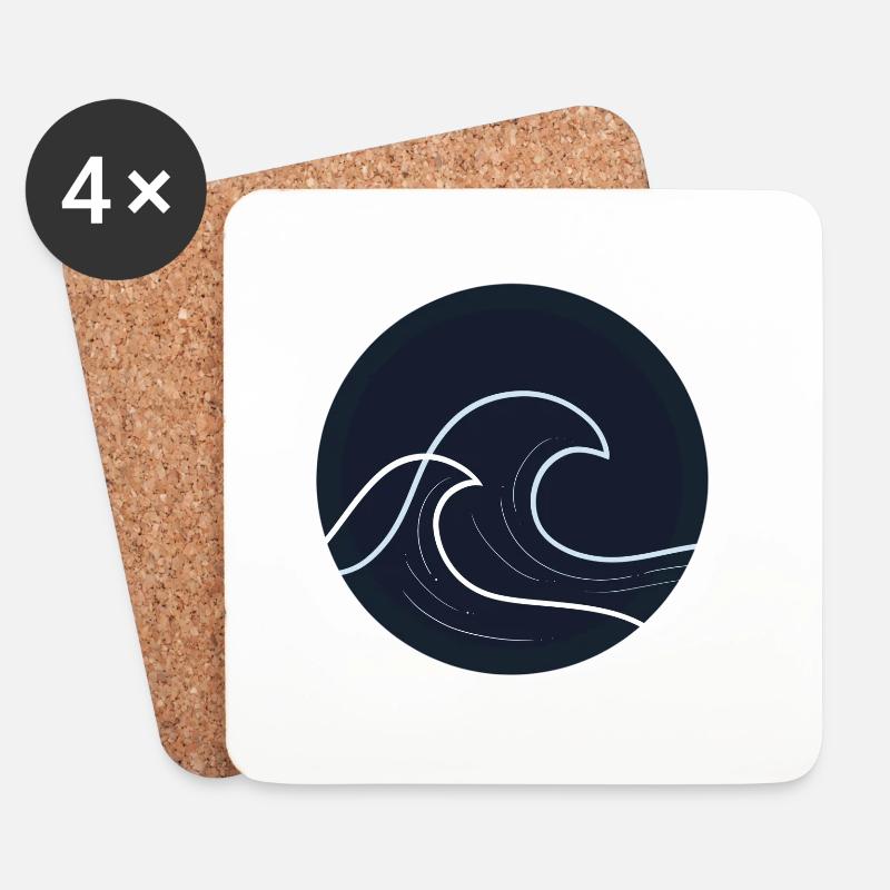 Ocean - Untersetzer (4er-Set) - Weiß
