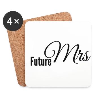 Future conception de l'engagement de Mme Misses engagée - Dessous de verre (lot de 4) - blanc - Devant
