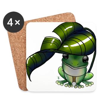 Froggy - Dessous de verre (lot de 4) - blanc - Devant