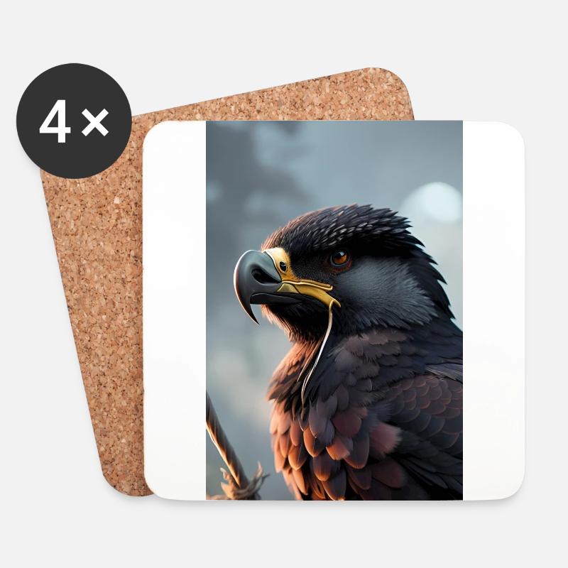 Eagle - Coasters (set of 4) - white
