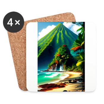 Costa Rica - Coasters (set of 4) - white - Front