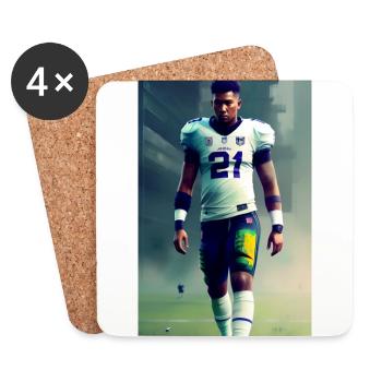 American Football Spieler - Untersetzer (4er-Set) - Weiß - Vorne