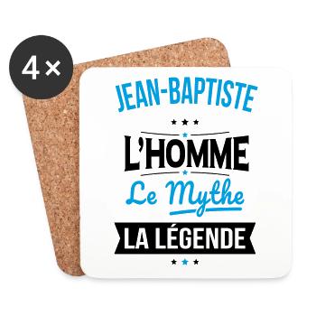 Jean-Baptiste - L'Homme - Le Mythe - La Légende - Dessous de verre (lot de 4) - blanc - Devant