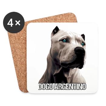 Dogo Argentino dog design for dog lovers - Coasters (set of 4) - white - Front