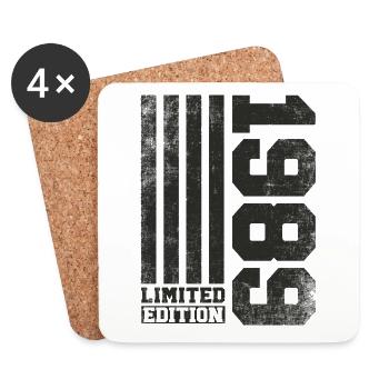 1989 Jahrgang geboren Vintage Geburtstag Geschenk - Untersetzer (4er-Set) - Weiß - Vorne