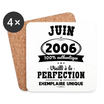 18th Anniversary - June 2006 Perfection - Coasters (set of 4) - white - Front