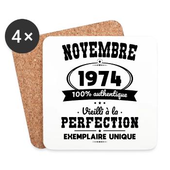 50. Jahrestag – November 1974 Perfektion - Untersetzer (4er-Set) - Weiß - Vorne