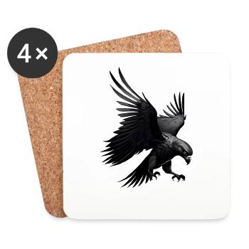 Shadow Eagle - Coasters (set of 4) - white - Front