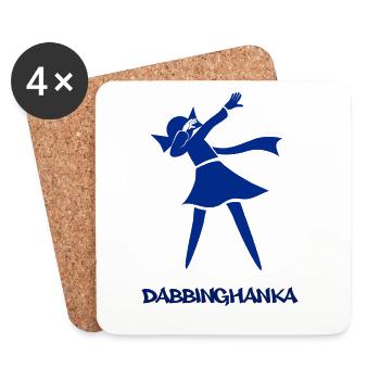 DABBING HANKA - Coasters (set of 4) - white - Front