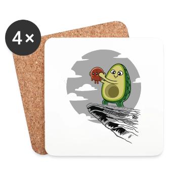 avocado the lion king - Coasters (set of 4) - white - Front
