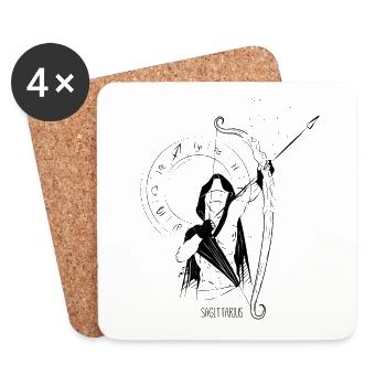 Sagittarius - Schütze - Coasters (set of 4) - white - Front
