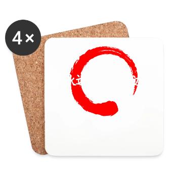 Stay forever quote Japanese kanji words character - Coasters (set of 4) - white - Front