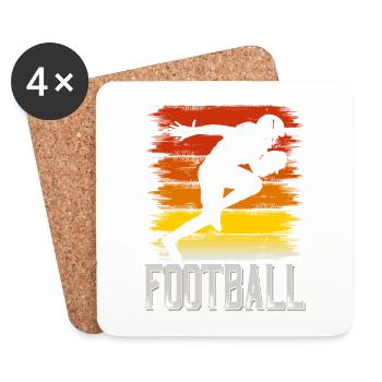 American Football Player Vintage Retro USA - Coasters (set of 4) - white - Front