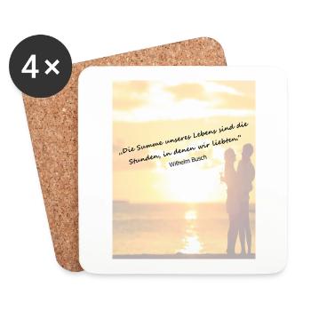 Stunden der Liebe - Untersetzer (4er-Set) - Weiß - Vorne