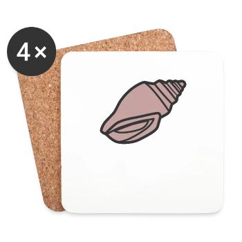 shell - Coasters (set of 4) - white - Front