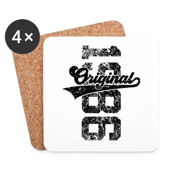 40TH BIRTHDAY ORIGINAL 1986 - Coasters (set of 4) - white - Front