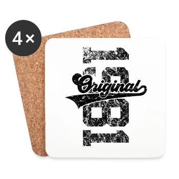 45TH BIRTHDAY ORIGINAL 1981 - Coasters (set of 4) - white - Front