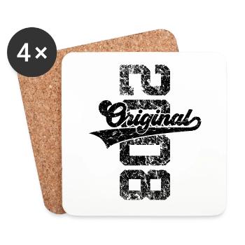 18TH BIRTHDAY ORIGINAL 2008 - Coasters (set of 4) - white - Front