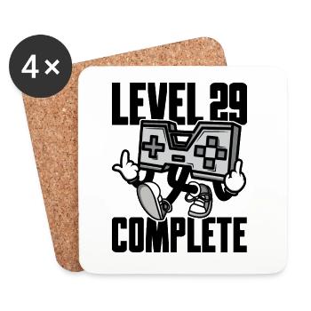 Level 29 Complete Geburtstagsgeschenk 29 Jahre - Untersetzer (4er-Set) - Weiß - Vorne