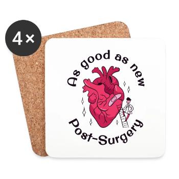 As good as new Post Heart Surgery Postoperative - Coasters (set of 4) - white - Front