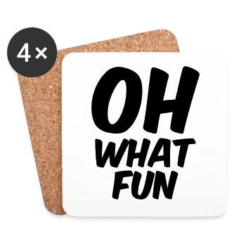 Oh quel plaisir - Dessous de verre (lot de 4) - blanc - Devant
