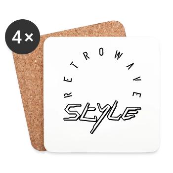 Retrowave style - Coasters (set of 4) - white - Front