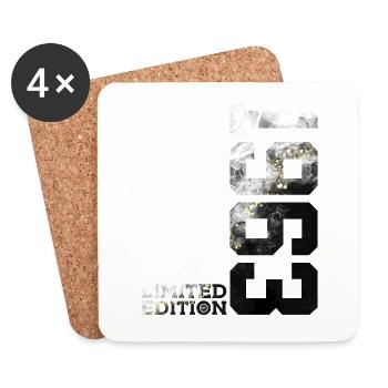 63E ANNIVERSAIRE 63 ANS ÉDITION LIMITÉE 1963 - Dessous de verre (lot de 4) - blanc - Devant