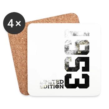 73E ANNIVERSAIRE 73 ANS ÉDITION LIMITÉE 1953 - Dessous de verre (lot de 4) - blanc - Devant