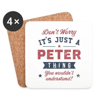 C’est un truc de Peter - Dessous de verre (lot de 4) - blanc - Devant