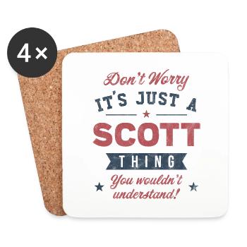 C’est un truc de Scott - Dessous de verre (lot de 4) - blanc - Devant
