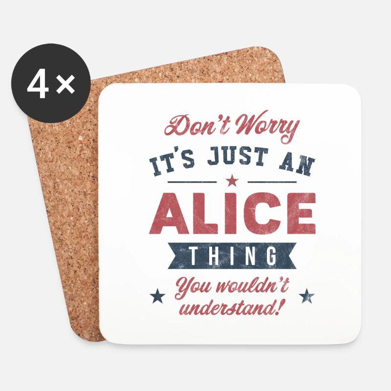 Es ist eine Alice-Sache - Untersetzer (4er-Set) - Weiß