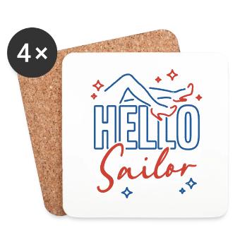 Hello Sailor - Coasters (set of 4) - white - Front