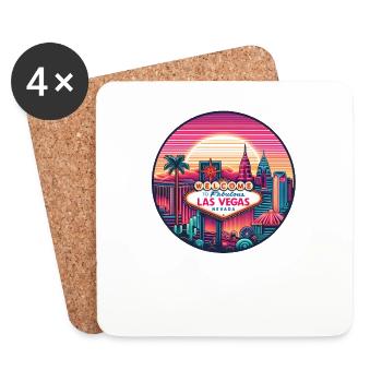 Las Vegas - Coasters (set of 4) - white - Front