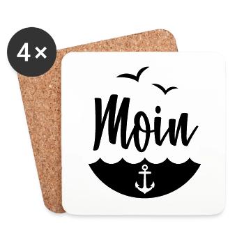 MOIN HAMBURG - Untersetzer (4er-Set) - Weiß - Vorne
