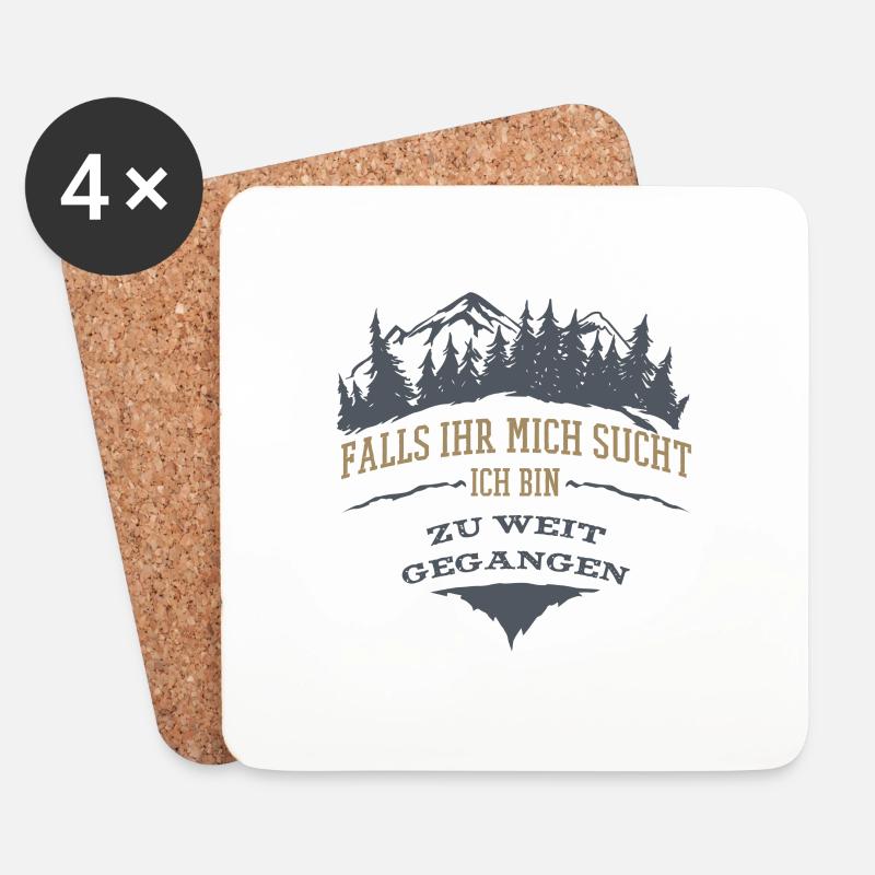 Falls ihr mich sucht ich bin zu weit gegangen - Untersetzer (4er-Set) - Weiß