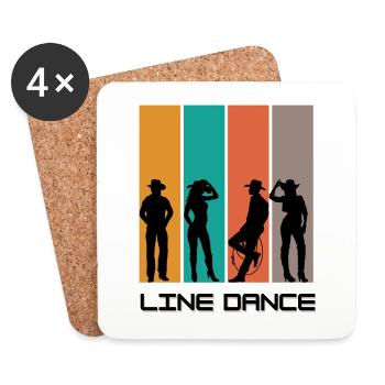 Figures Line Dance 2 - Coasters (set of 4) - white - Front