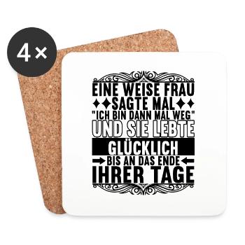 Abschiedsgeschenk Kollege Jobwechsel - Untersetzer (4er-Set) - Weiß - Vorne