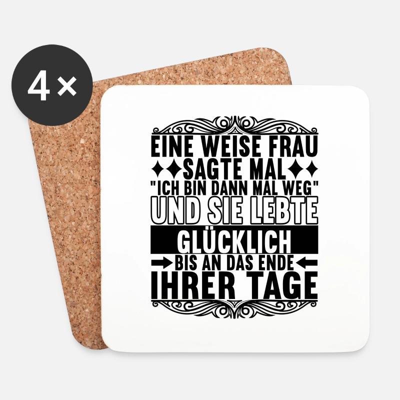 Abschiedsgeschenk Kollege Jobwechsel - Untersetzer (4er-Set) - Weiß