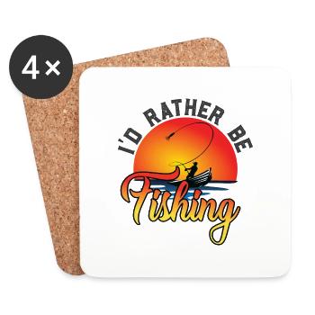 Lustiger Angler Fischer Spruch Angeln - Untersetzer (4er-Set) - Weiß - Vorne