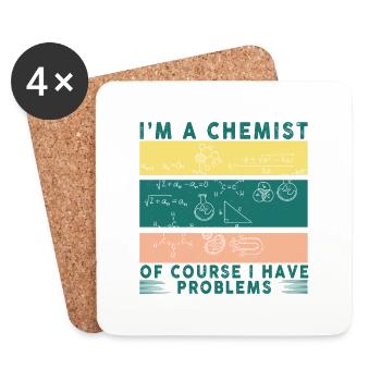Chemie Lehrer Wissenschaftler Chemieker - Untersetzer (4er-Set) - Weiß - Vorne