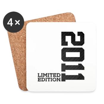 15. GEBURTSTAG LIMITED EDITION 2011 - Untersetzer (4er-Set) - Weiß - Vorne