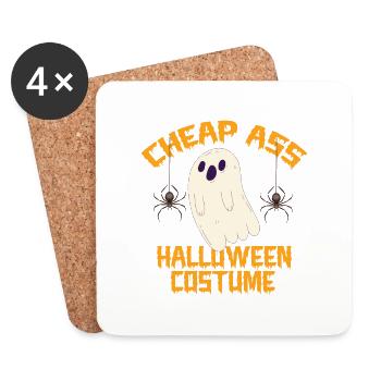 Grusel Halloweenspruch Spruch Halloween - Untersetzer (4er-Set) - Weiß - Vorne