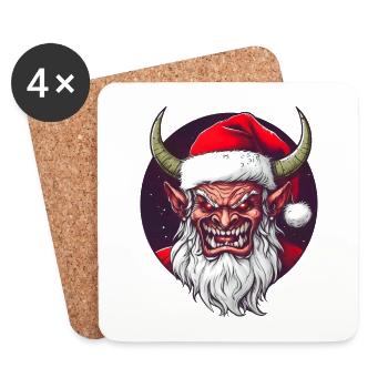 Christmas Demon - Coasters (set of 4) - white - Front