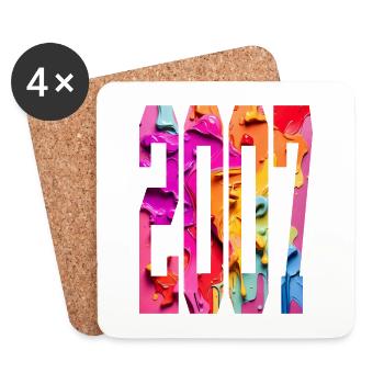 BUNT 19TH BIRTHDAY 2007 - Coasters (set of 4) - white - Front