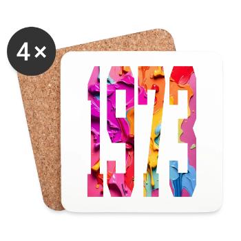 BUNT 53RD BIRTHDAY 1973 - Coasters (set of 4) - white - Front