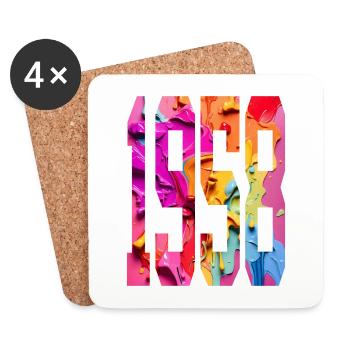 BUNT 68E ANNIVERSAIRE 1958 - Dessous de verre (lot de 4) - blanc - Devant