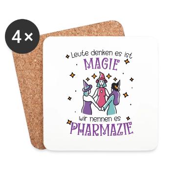 Pharmacie | Magie de la pharmacie - Dessous de verre (lot de 4) - blanc - Devant