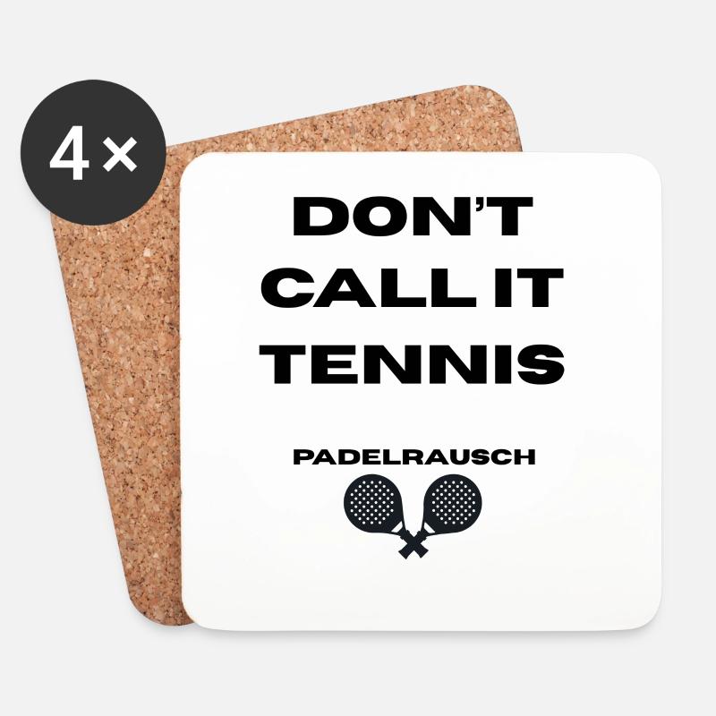 Padel - Don't call it Tennis - Untersetzer (4er-Set) - Weiß