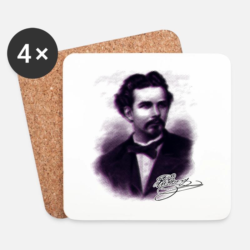 König Ludwig II - Untersetzer (4er-Set) - Weiß